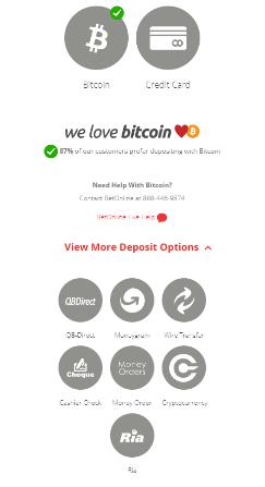 betonline banking and deposit options