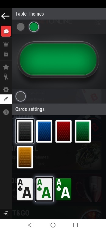 betonline mobile table themes
