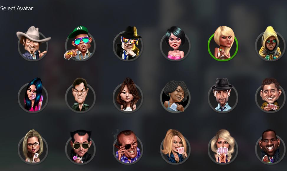 customizable avatar selection