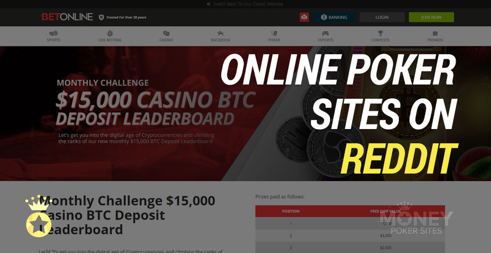 image of the best online poker sites according to reddit