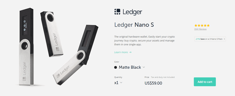 image of the ledger nano s bitcoin wallet