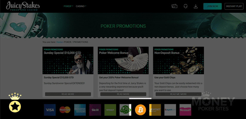 image of cryptocurrency poker site juicy stakes