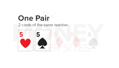 one pair poker hand image