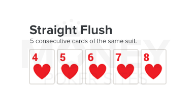 straight flush poker hand image