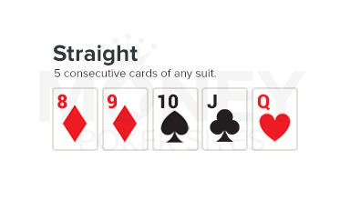 straight poker hand image