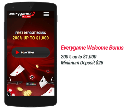 Everygame Poker Wlecome Bonus Offer